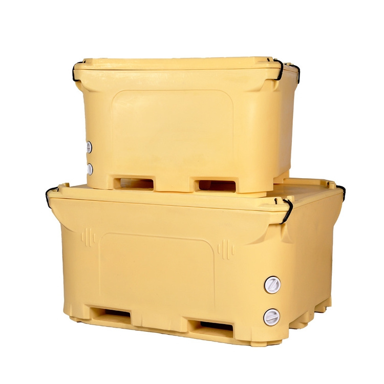 1000L Large capacity Manufacturer insulated plastic container rotomolded cooler Live Fish Transport Tanks