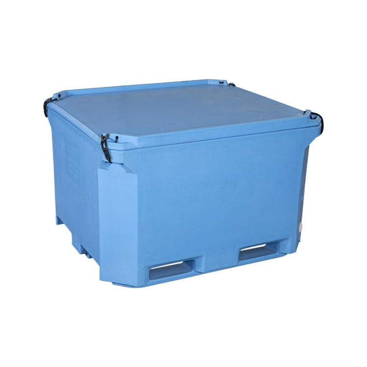 660L Insulated Fish Tubs Seafood Industrial Use Plastic Containers cooler box fish bins