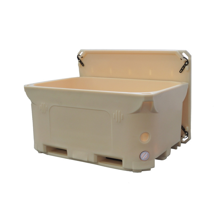 1000L Large capacity Manufacturer insulated plastic container rotomolded cooler Live Fish Transport Tanks