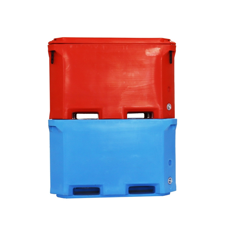 660L Insulated Fish Tubs Seafood Industrial Use Plastic Containers cooler box fish bins