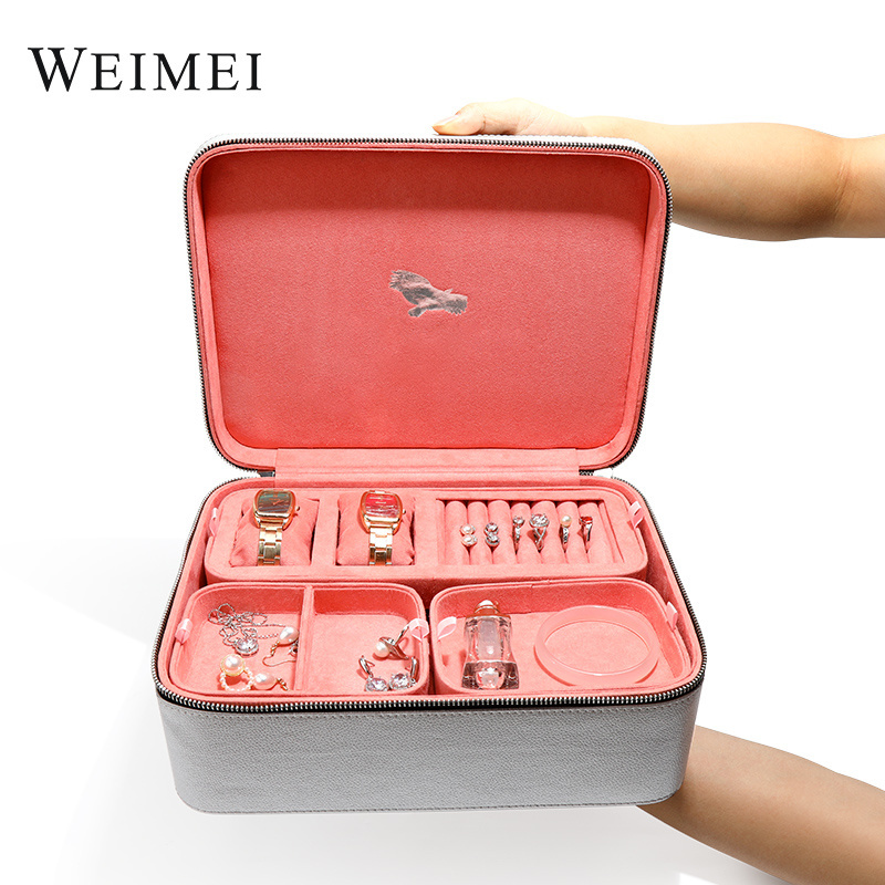 hotsale wholesale jewelry packaging Travel Jewelry Organizer Storage Luxury ring earring Pillow watch box organizer jewelry box