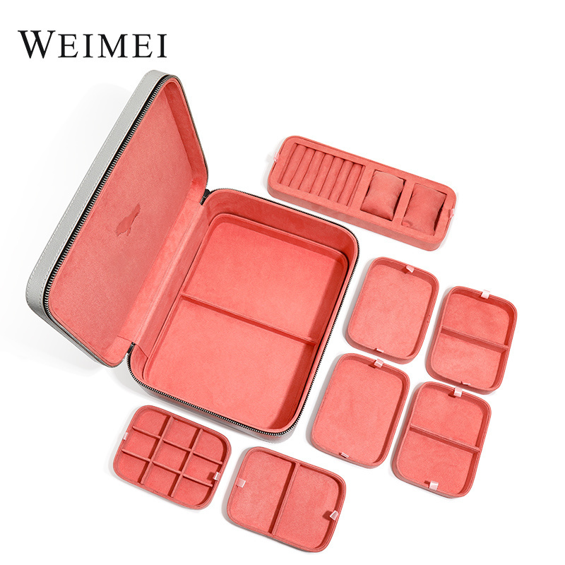 hotsale wholesale jewelry packaging Travel Jewelry Organizer Storage Luxury ring earring Pillow watch box organizer jewelry box