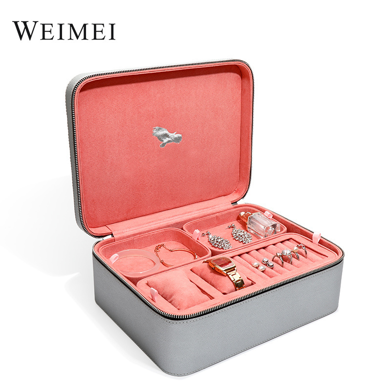 hotsale wholesale jewelry packaging Travel Jewelry Organizer Storage Luxury ring earring Pillow watch box organizer jewelry box