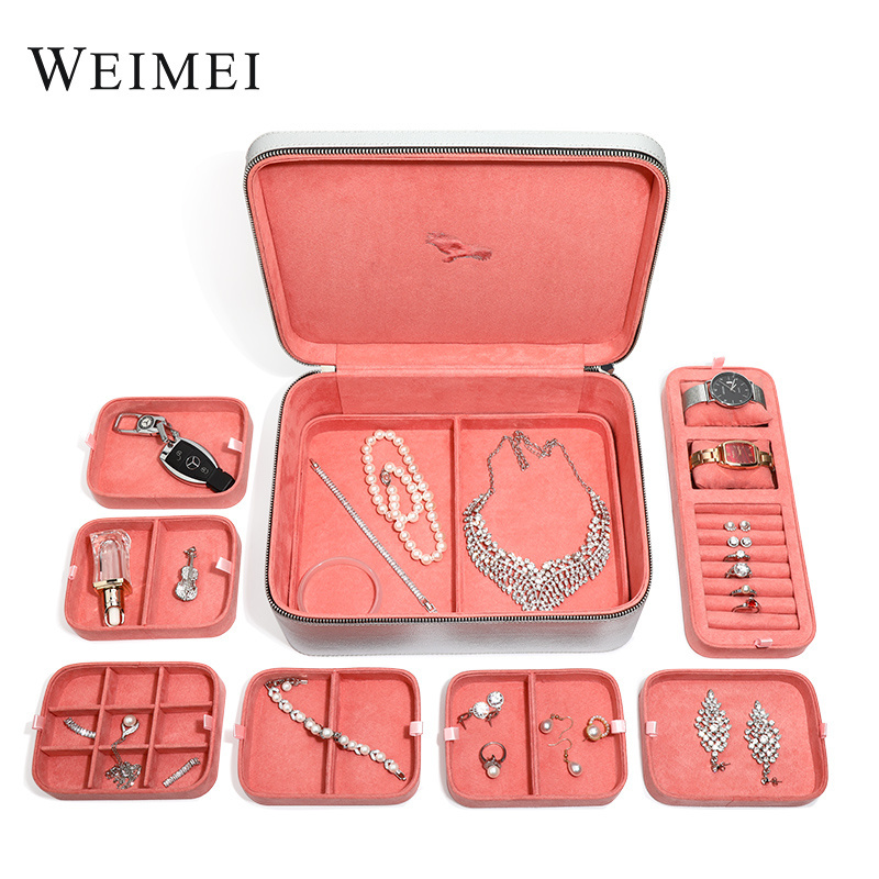 hotsale wholesale jewelry packaging Travel Jewelry Organizer Storage Luxury ring earring Pillow watch box organizer jewelry box