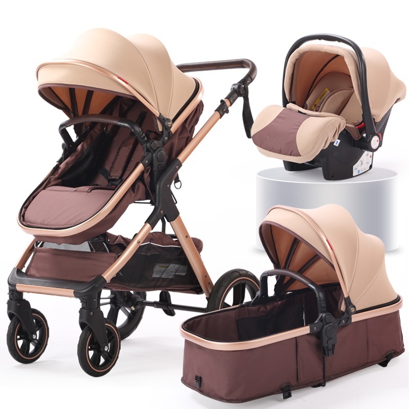 New Born Multi Function Wholesale luxury baby stroller 3 in 1 cochesitos de bebe 2 en 1