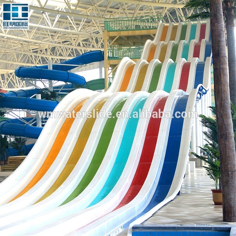 Rainbow Waterslide Fiberglass Water Park Slides For Sale