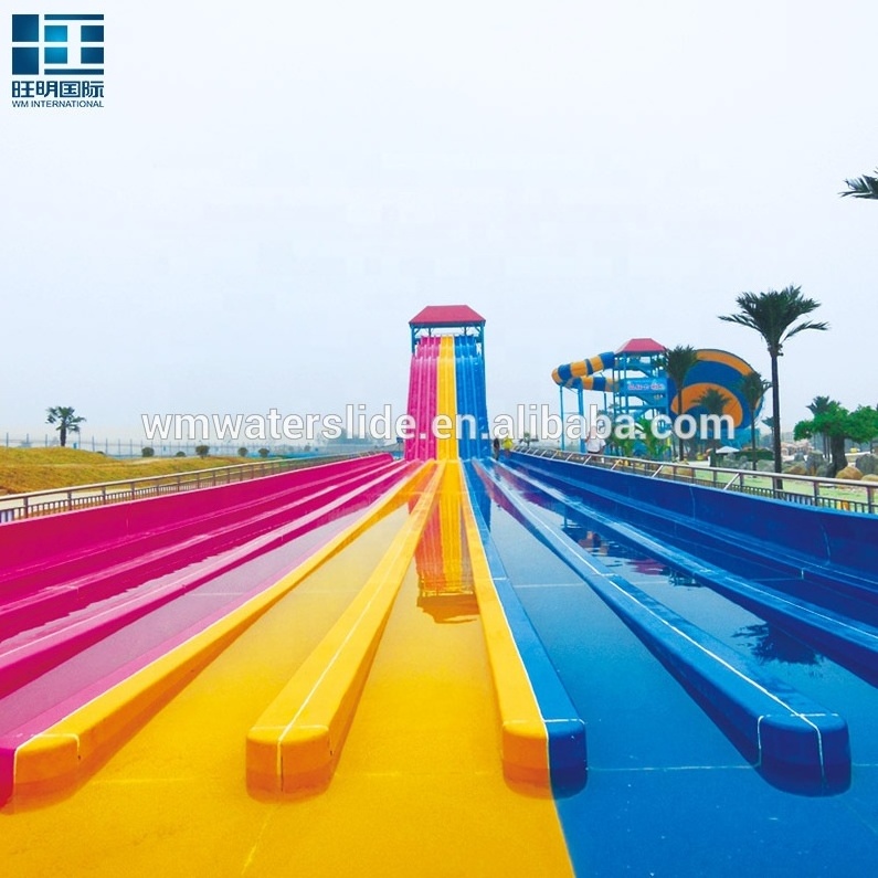 Rainbow Waterslide Fiberglass Water Park Slides For Sale