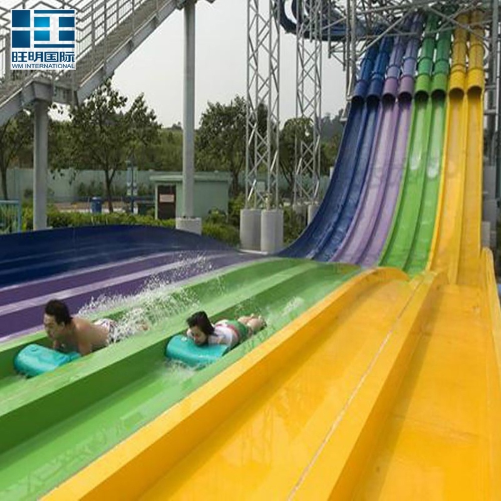 30ft tall water slide  3 lanes multi racing slide