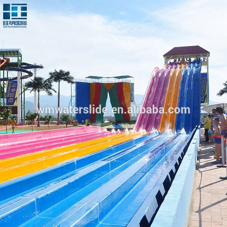 Rainbow Waterslide Fiberglass Water Park Slides For Sale