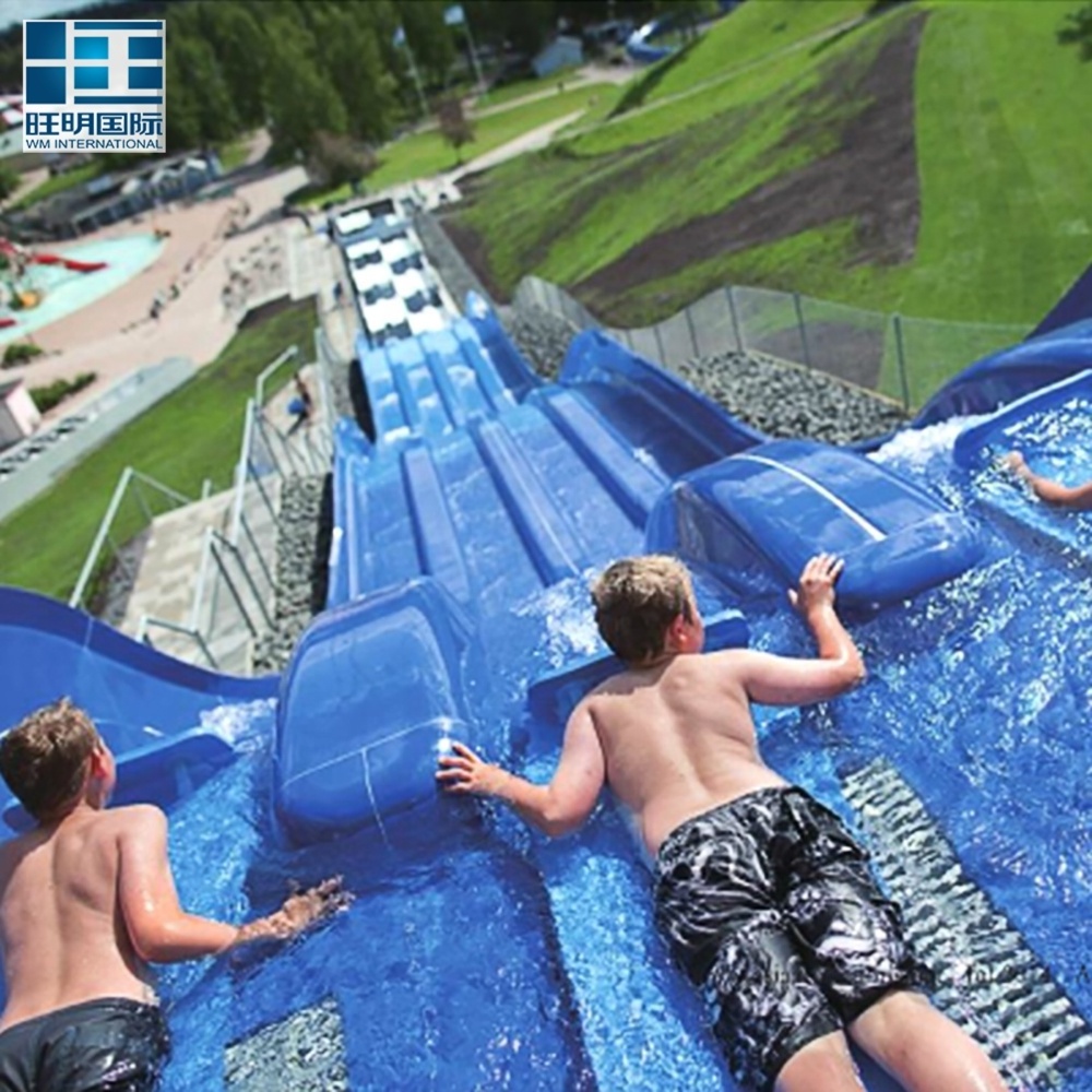 30ft tall water slide  3 lanes multi racing slide