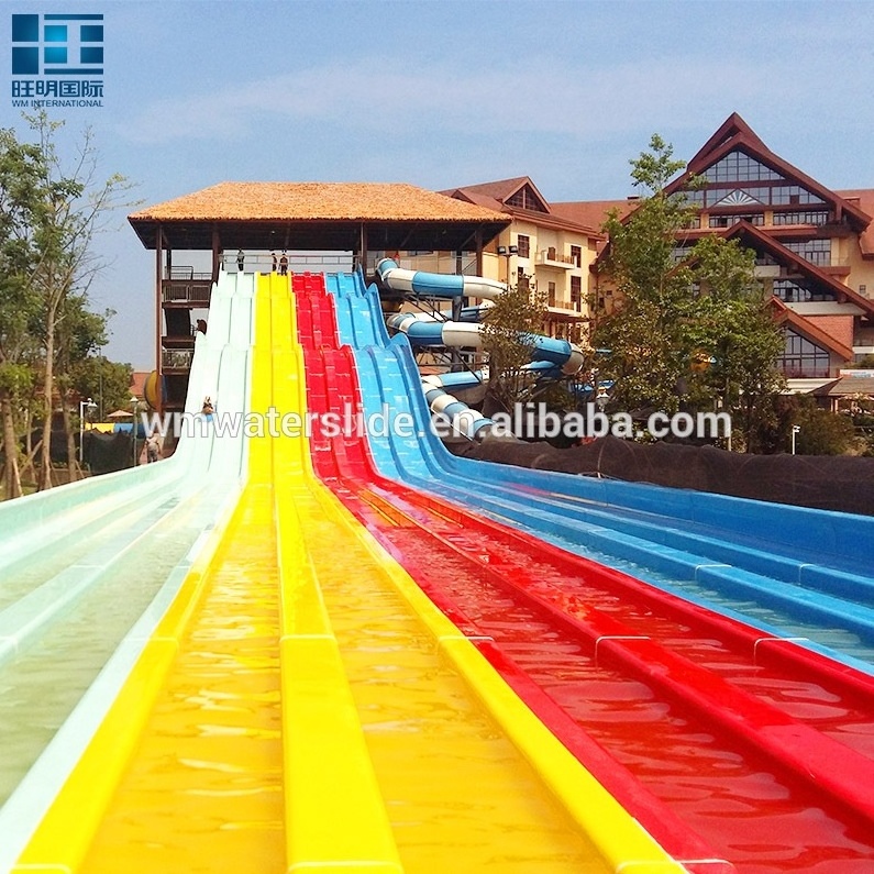 Rainbow Waterslide Fiberglass Water Park Slides For Sale