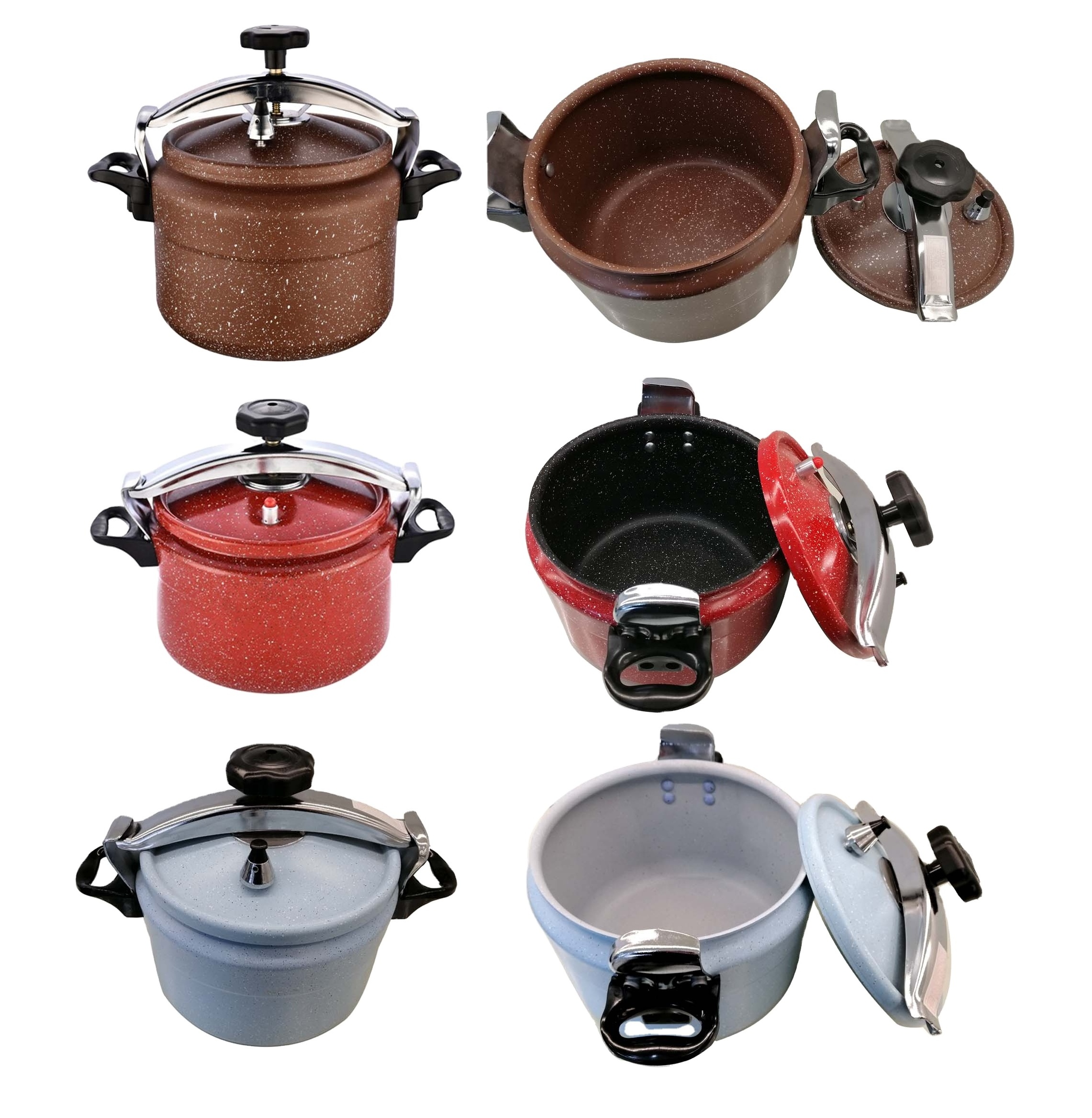 Factory Direct Wholesale Multifunctional Home Use Granite Aluminum Pressure Cooker for Used Rice Stew Meat Cooker Sale