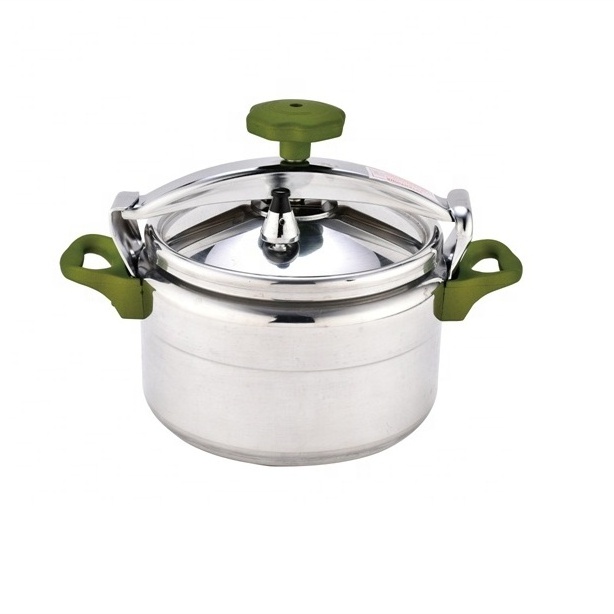 Aluminum pressure cooker with mirror polish and bakelite handle