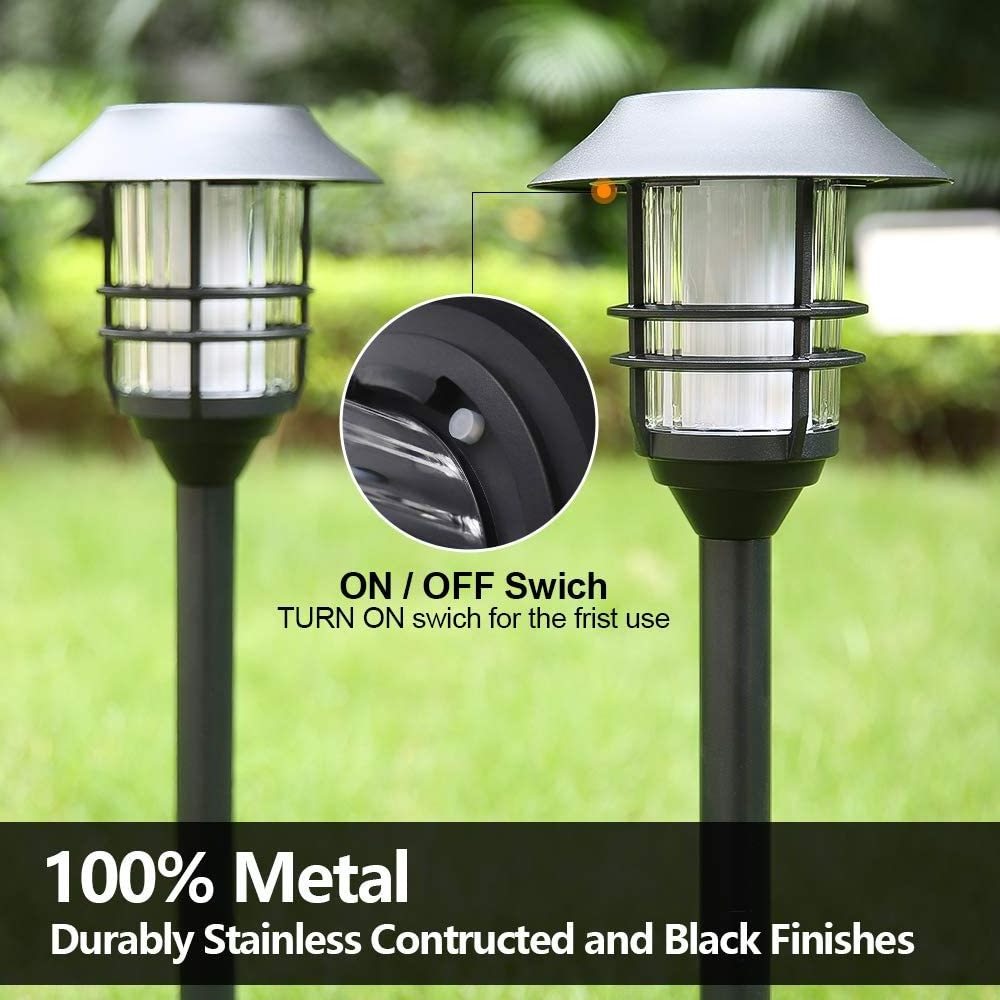 Aluminum Alloy Solar Lamp Decorative LED Outdoor Lawn Light IP65 Waterproof Flame Garden Lanterns Battery Landscape Lights