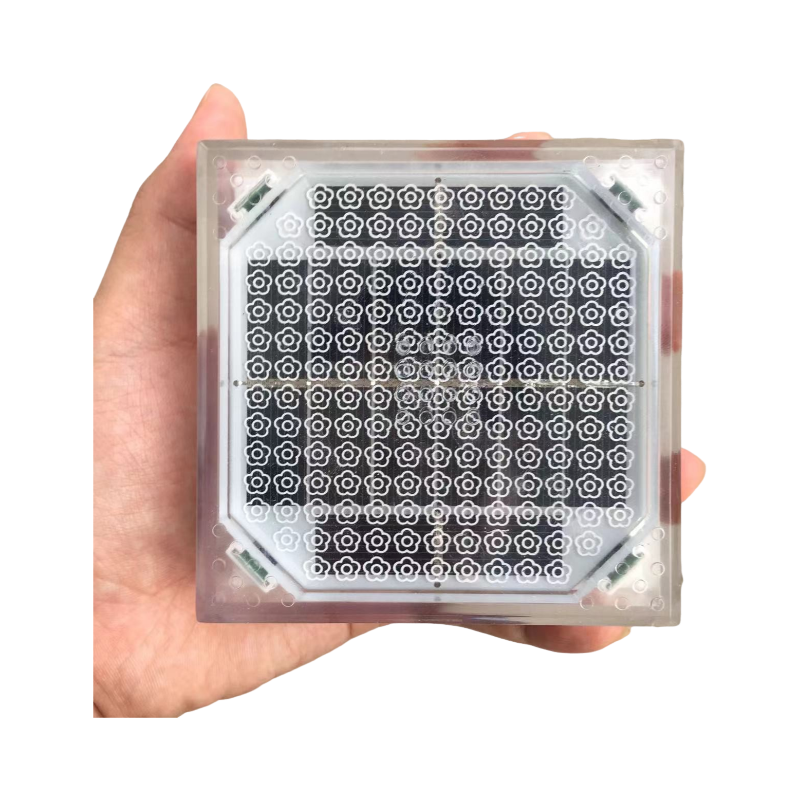 LED Solar Brick Light waterproof IP67 outdoor plastic floor tile 10*10cm RGB color underground lights