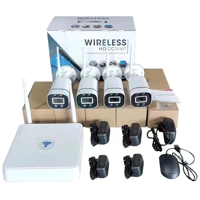 4CH NVR Kit WIFI 2MP 3MP Full Color NIGHT VISION Camera NVR System Wireless WIFI KIT