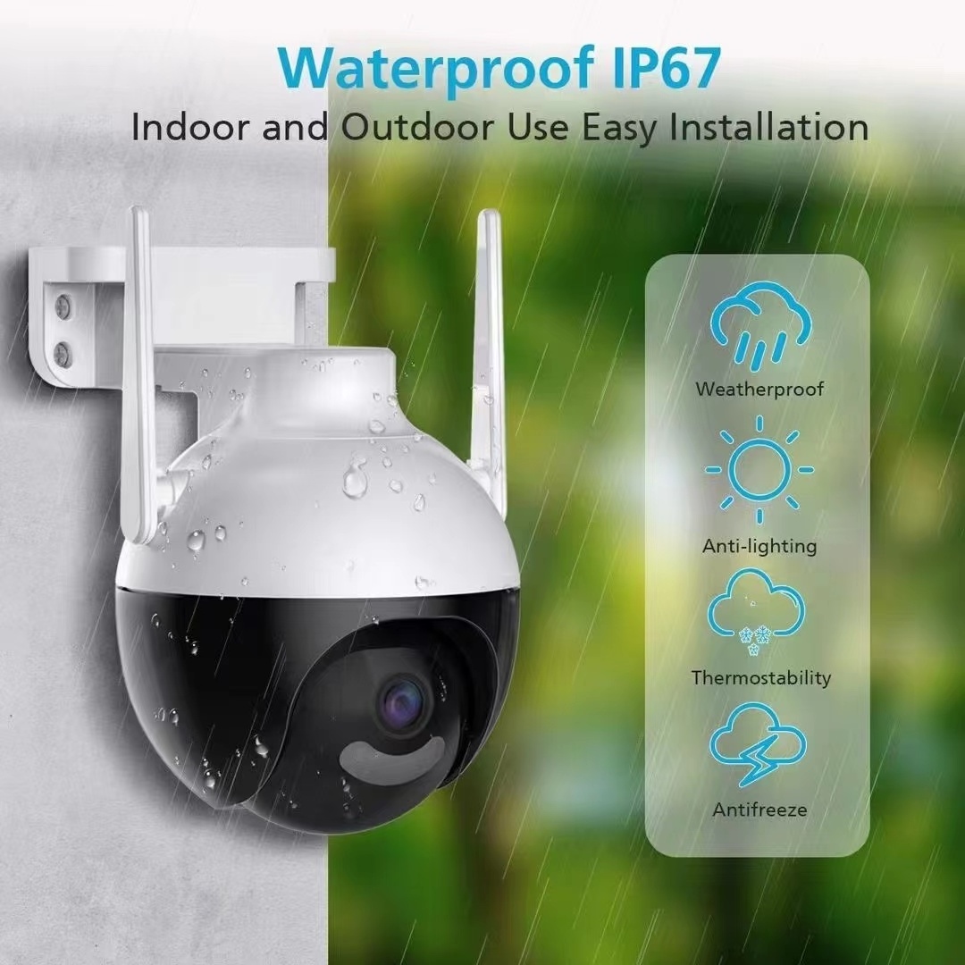 new waterproof Ip66 Outdoor CCTV Icsee Camera Hd 4mp Wireless Security Ip Wifi Audio Monitor 2k high quality Ptz dome Camera