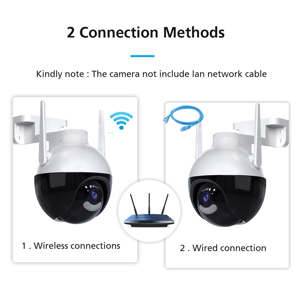 new waterproof Ip66 Outdoor CCTV Icsee Camera Hd 4mp Wireless Security Ip Wifi Audio Monitor 2k high quality Ptz dome Camera