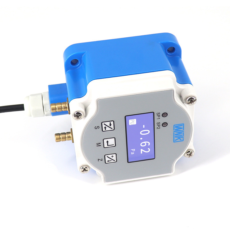 WNK Digital Air Differential Pressure Sensor Low Differential Pressure Transducer HVAC Pressure Differential Monitor