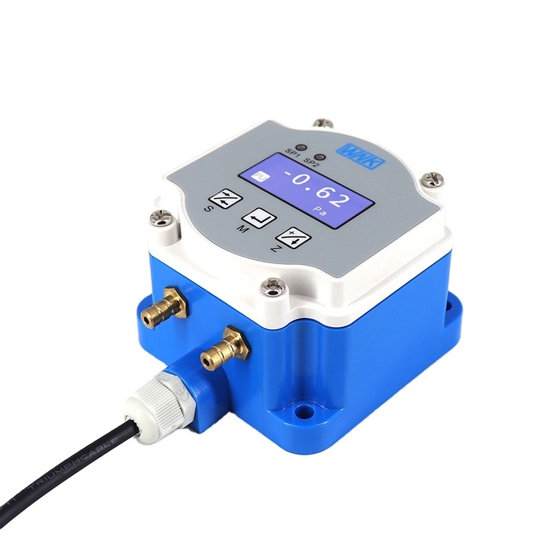 WNK Digital Air Differential Pressure Sensor Low Differential Pressure Transducer HVAC Pressure Differential Monitor