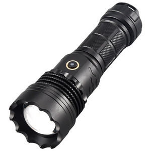 Super Bright Flashlight 30W LED Type C USB Rechargeable 5 Light Modes Zoomable 50000 Lumens High Quality Outdoor Emergency Torch