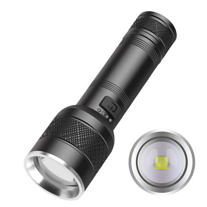 Rechargeable Flashlight High Lumens Torch 4 Modes Zoomable Waterproof USB Tactical Flashlight for Camping Walking Emergency