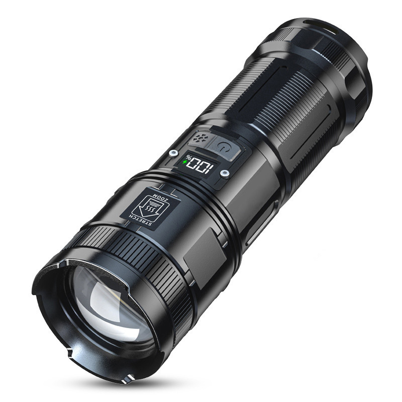 Rechargeable Flashlights with Digital display 12000 High Lumens Zoomable Flashlight for Outdoor Emergency Camping Power Outage