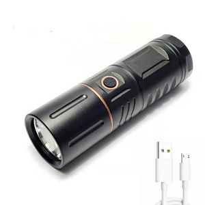 Led Flashlight 30000 High Lumens 5 Modes Powerful USB Rechargeable Flashlights Torch Waterproof for Camping Outdoor Emergency