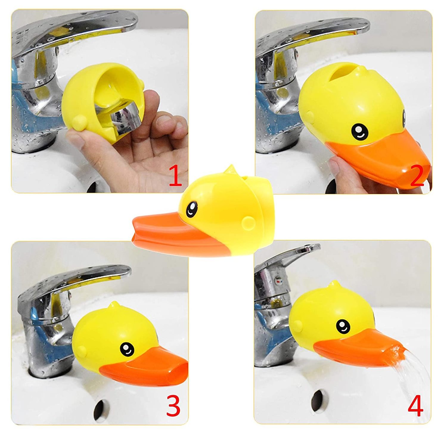 Children Safe and Fun Faucet Extender Baby Sink Tap Extender Hand Washing Assistance Faucet Cover Safety Bathroom Spout