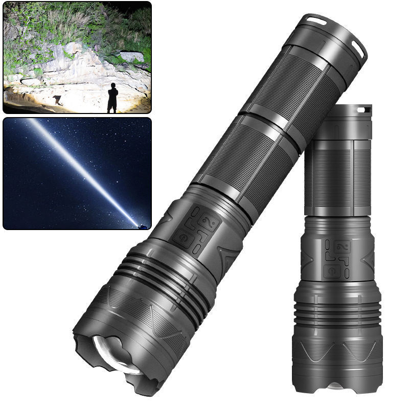 Super Powerful Flashlight with Shoulder Strap 30W LED 30000 High Lumens Tactical Torch Waterproof USB Rechargeable Flashlights