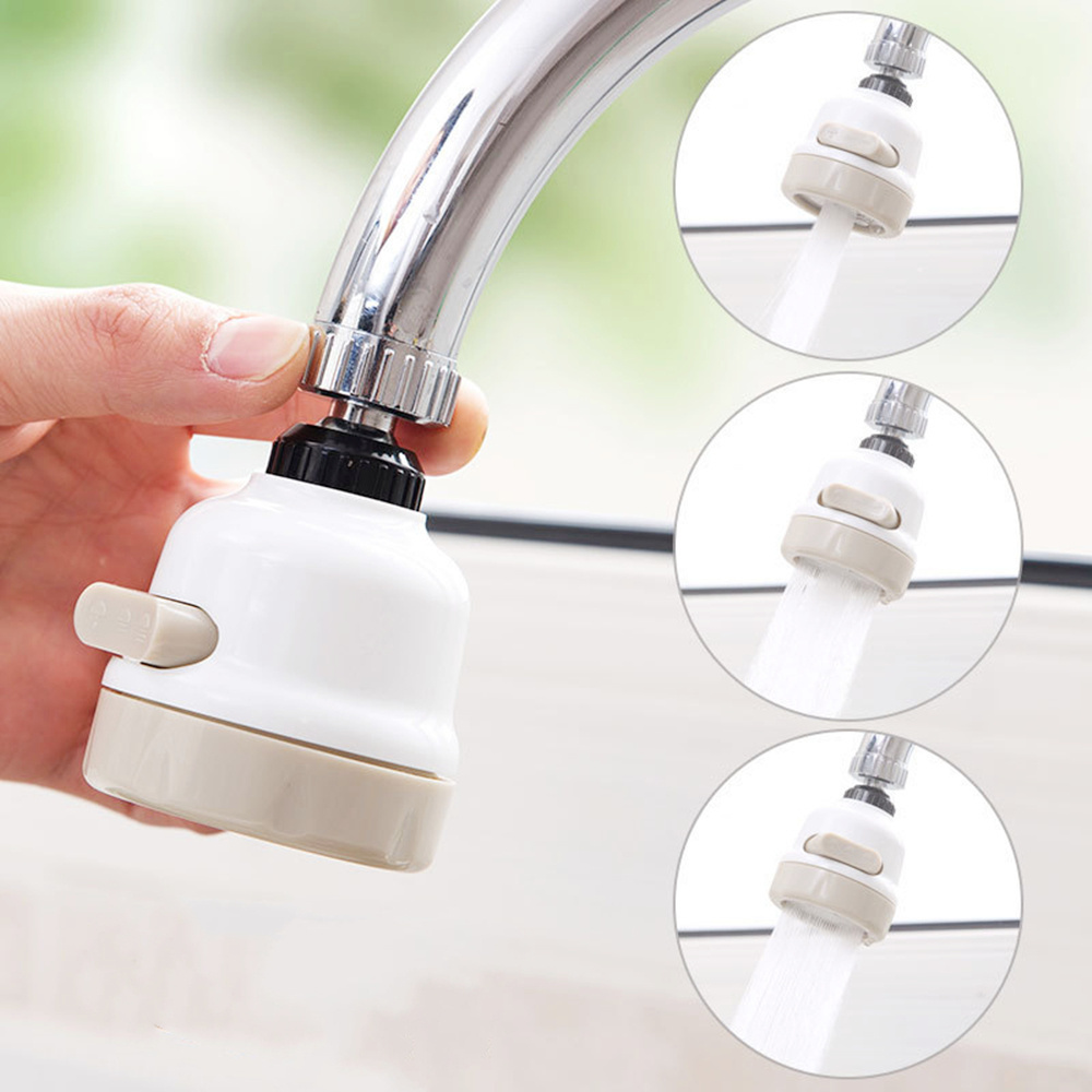 360 Degree Swivel Kitchen Faucet Aerator Adjustable Three Mode Sprayer Filter Diffuser Water Saving Nozzle Bath Faucet Connector