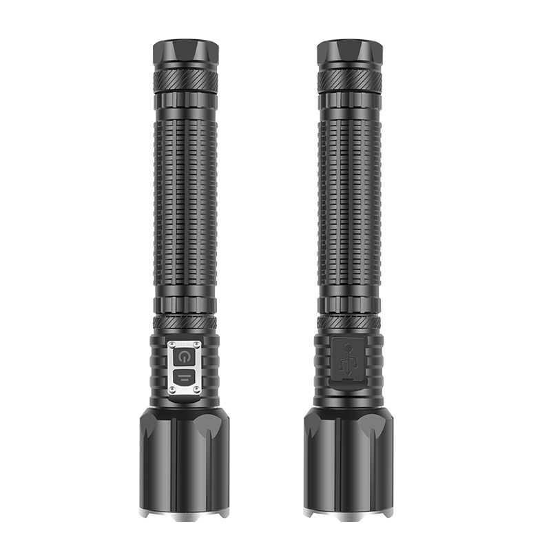 Super Bright Zoomable Tactical Flashlight LED Torch 8000 Lumens with High Lumens and 5 Modes for Emergency Outdoor Camping