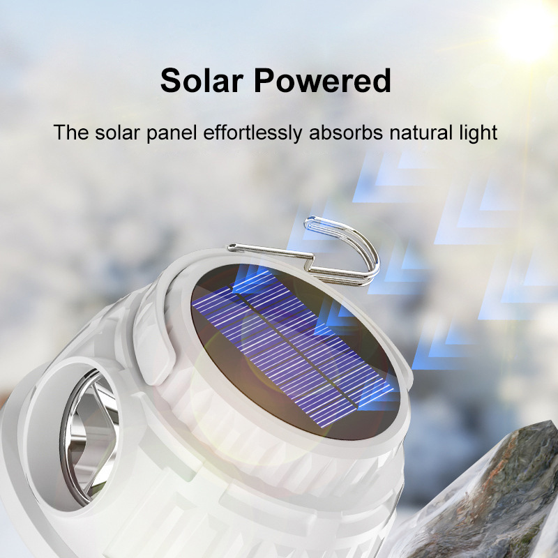 Solar Powered Camping Lantern USB Rechargeable Emergency Charger for Phone Portable 4 Modes LED Light for Night market stalls