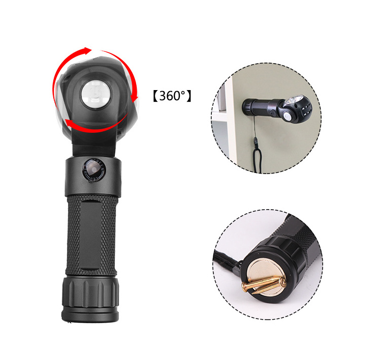 Money Ultraviolet Detector 360 Degree Free Rotation Tail with Magnet LED UV Torch Light Micro USB Rechargeable LED UV Flashlight