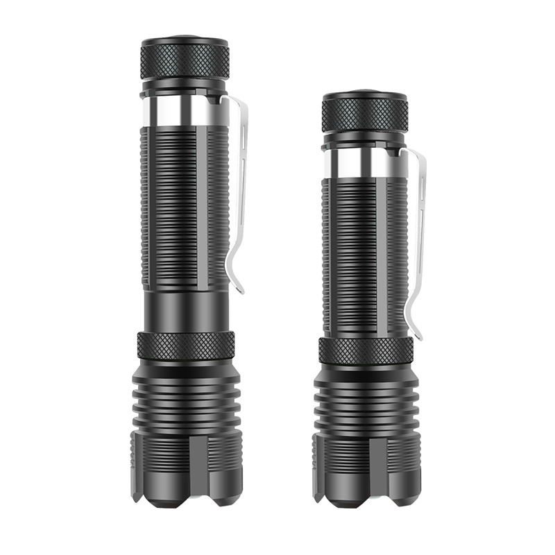 Mini Handy Pen Light flashlight clip Zoomable Torch LED Rechargeable Quality Defense Outdoor Camping defense Ride Super Bright