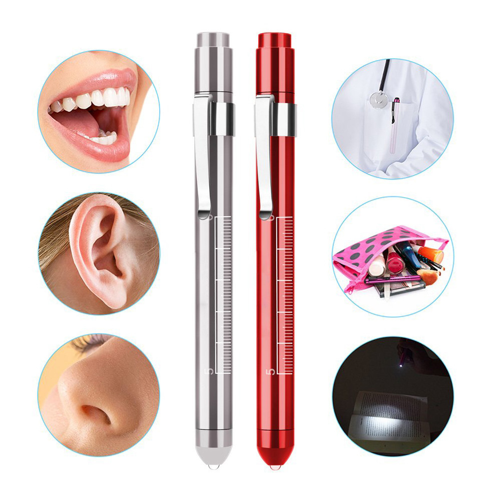 Medical Penlight for Work Nursing Student Essentials Medical Supplies Pen Light with Pupil Gauge for Nurse Doctors Flashlight