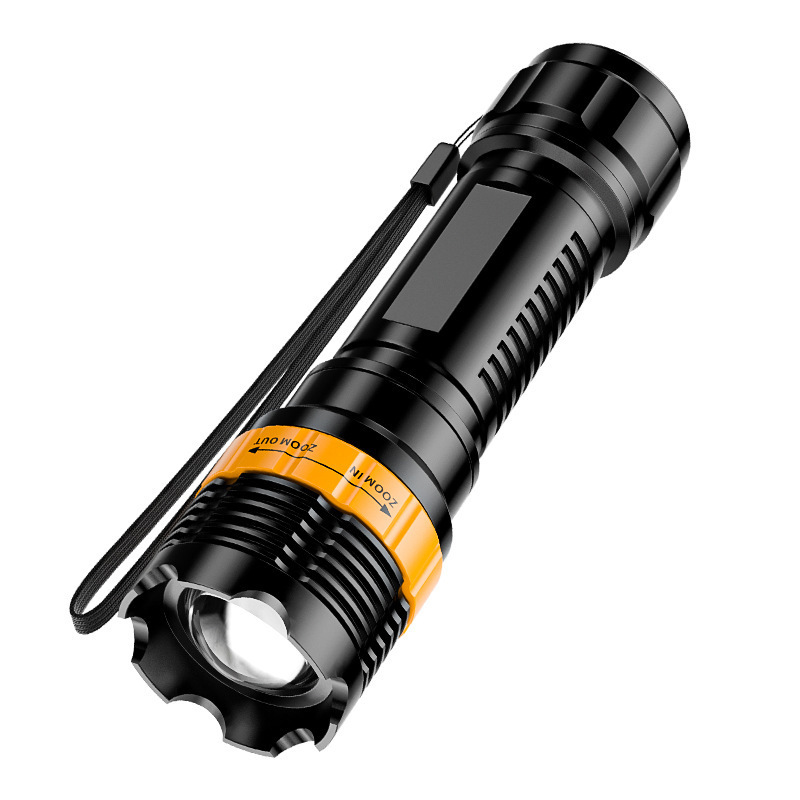 ABS Plastic Flashlight 2500 Lumens Powerful 10W LED 3 Light Modes Super Bright Tactical Torch Rotary Zoom Emergency Lighting