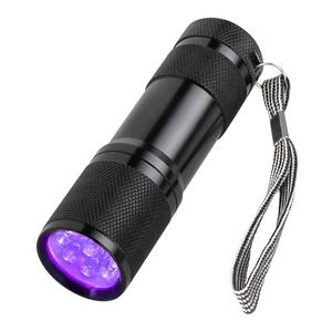 UV Flashlight Black Light Blacklight Flashlights 9 Led 395nm Mini Light Torch Detector for Dog Pet Urine Stain Bed Bug Scorpion