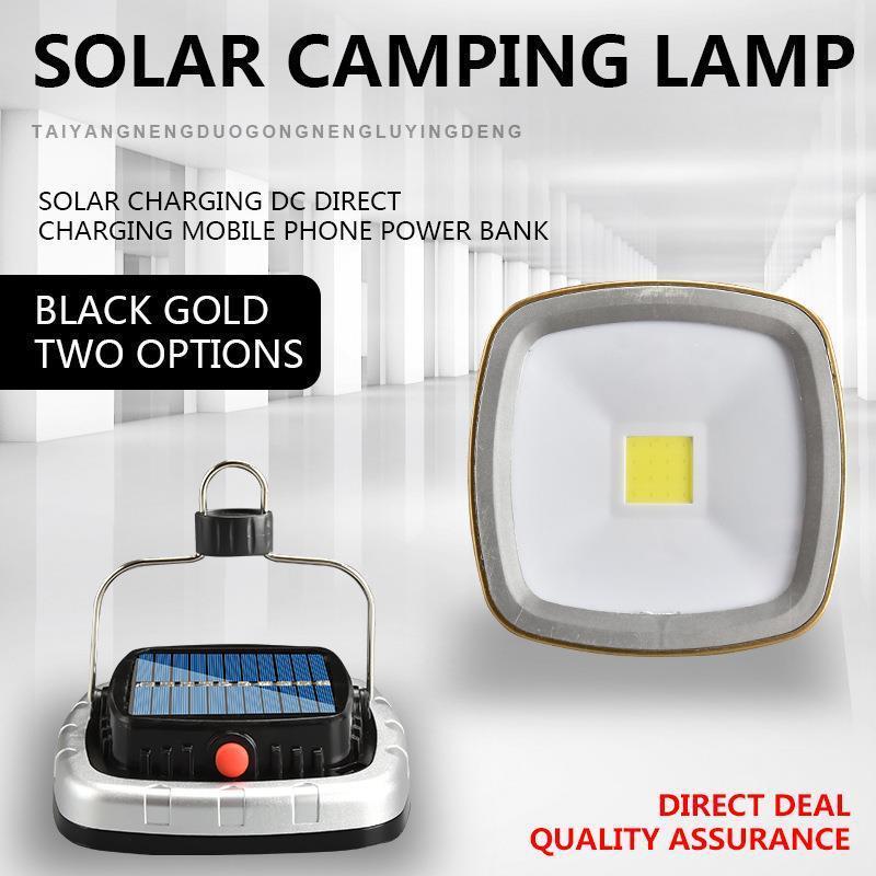 Solar Powered Camping Lantern Rechargeable Emergency Charger for Phone Portable LED Emergency Light for Night market stalls