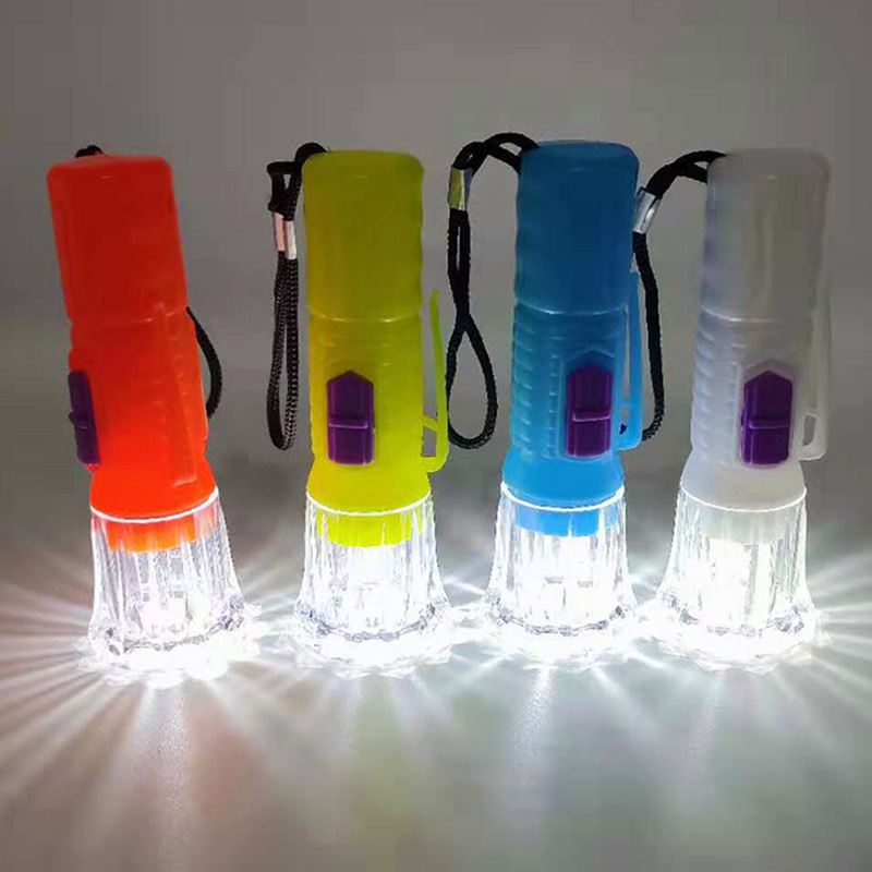 Mini Flashlight Cheap LED Flashlight ABS Plastic Pocket Size Gift Lamp Portable Lights Keychain Waterproof Torch