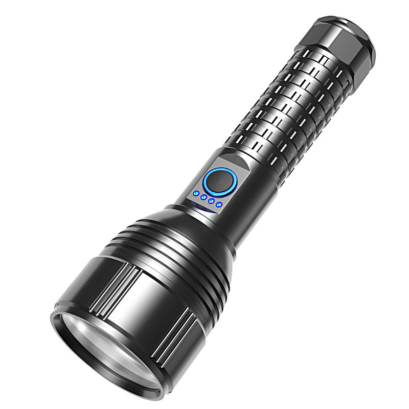 LED Rechargeable Flashlight 12000 High Lumens XHP90 Super Bright Torch Handheld Tactical Flashlight for Emergency Camping Hiking