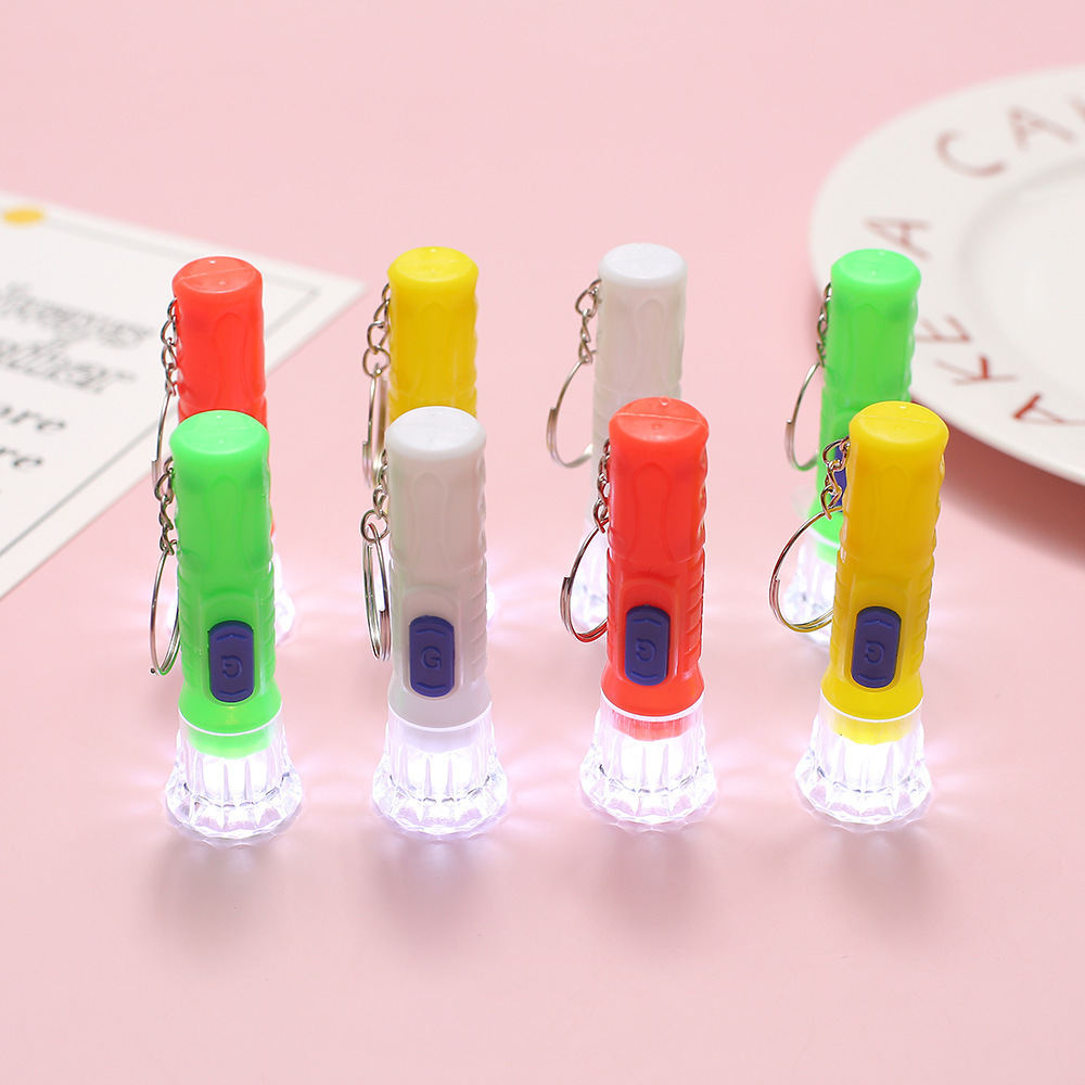 Cheap Portable LED Flashlight ABS Plastic Pocket Size Gift Waterproof Torch Lamp Lights Keychain Mini Flashlight