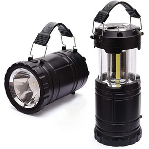 LED Camping Lantern Battery Powered Flashlights Portable 2-in-1 Collapsible Lantern Lights  Emergency Flashlight LED Light