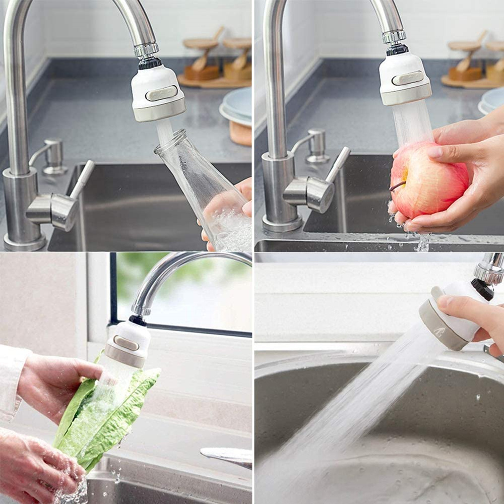 360 Degree Swivel Kitchen Faucet Aerator Adjustable Three Mode Sprayer Filter Diffuser Water Saving Nozzle Bath Faucet Connector