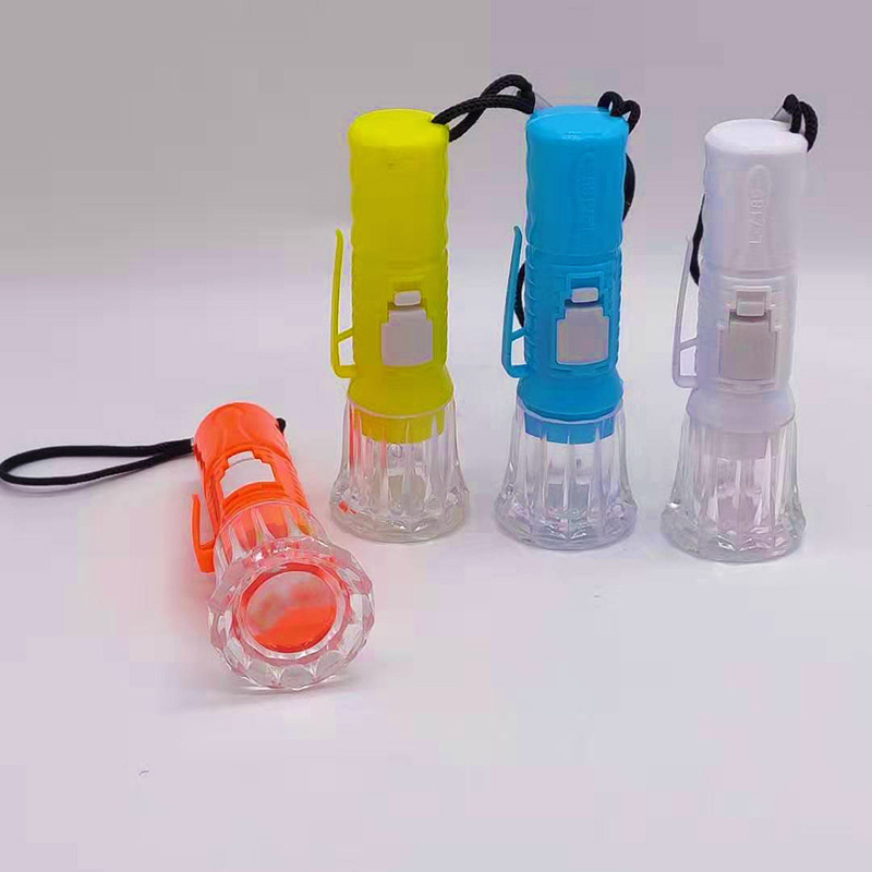 Mini Flashlight Cheap LED Flashlight ABS Plastic Pocket Size Gift Lamp Portable Lights Keychain Waterproof Torch