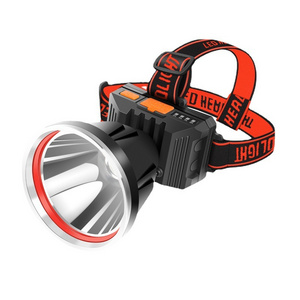 Rechargeable LED Headlamp 3 Modes White Yellow Light Lightweight Weatherproof Headlight Flashlight for Camping Hiking Outdoor