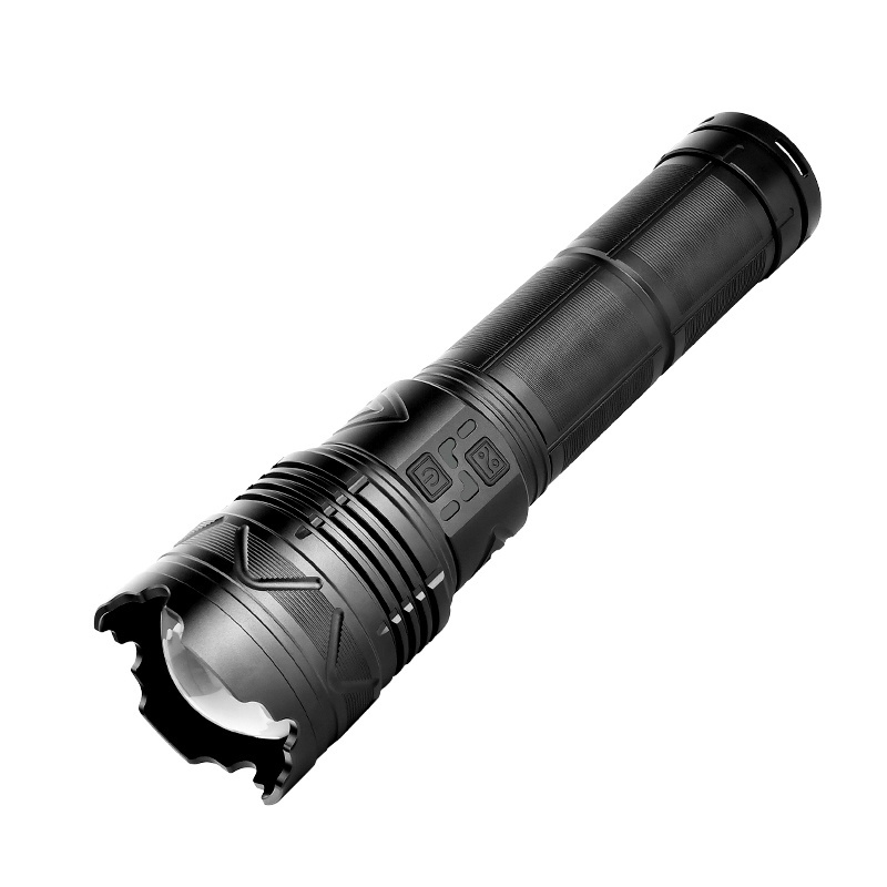 USB C Rechargeable Tactical Flashlight 30000 lumens 181350A Battery Super Bright 30W LED 7 modes Zoomable High Powerful Torch