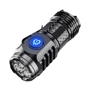 2024 New ABS Plastic Flashlight Rechargeable 3 LED 3000 Lumens 5 Modes Outdoor EDC Flashlight Power Outage Emergency Lighting