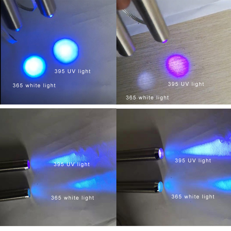 UV Flashlight LED 365nm/395nm Ultraviolet Flashlight Pen Blacklight Flashlight Detector for Pet Urine Cat Dog Stains Bed Bug