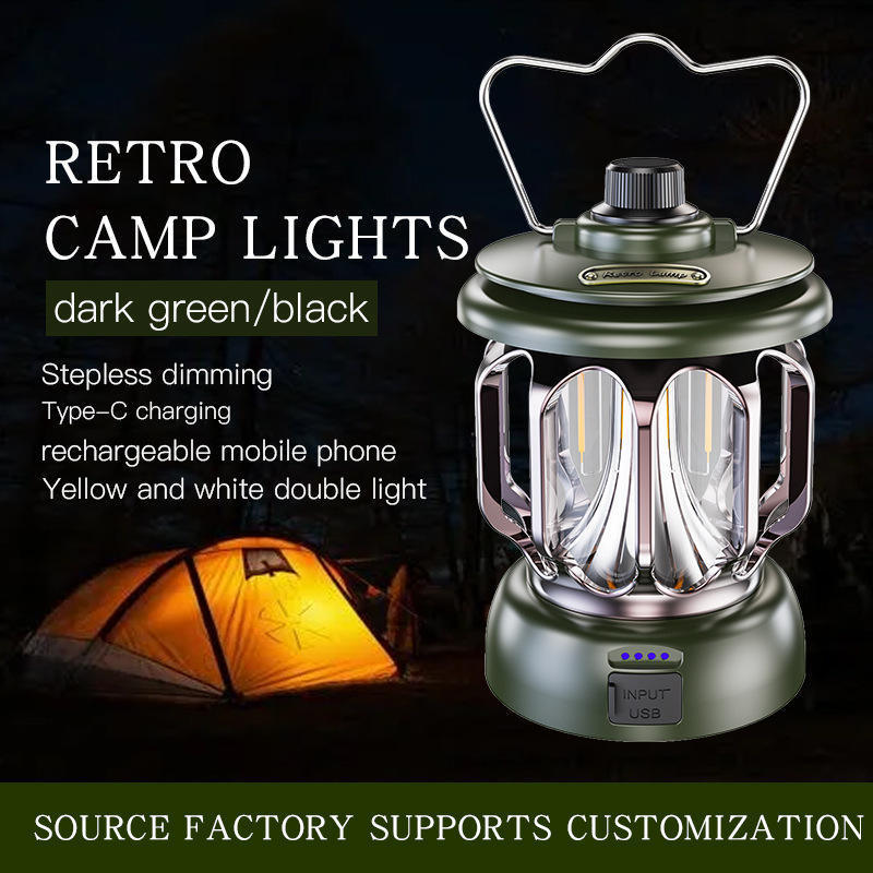 LED Camping Lantern 3 Light Modes Waterproof Tent Light Lanterns Flashlight for Hurricane Emergency Survival Kits Hiking Fishing